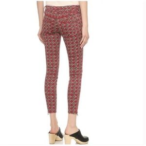 Pam & Gela Ikat Print twill ankle zip pant size 27W X 26L